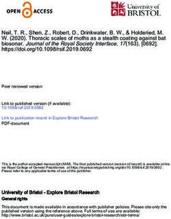Neil, T. R., Shen, Z., Robert, D., Drinkwater, B. W., & Holderied, M. W. (2020). Thoracic scales of moths as a stealth coating against bat ...