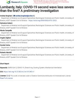 Lombardy, Italy: COVID-19 second wave less severe than the rst? A preliminary investigation