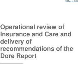 Operational review of Insurance and Care and delivery of recommendations of the Dore Report