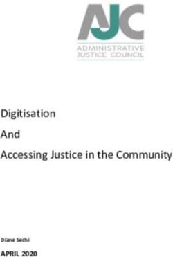 Digitisation And Accessing Justice in the Community - APRIL 2020 Diane Sechi