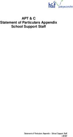 APT & C Statement of Particulars Appendix School Support Staff