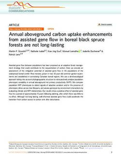 Annual aboveground carbon uptake enhancements from assisted gene flow in boreal black spruce forests are not long-lasting - Nature