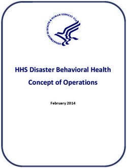 HHS Disaster Behavioral Health Concept of Op erations