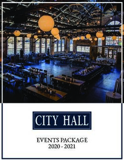 EVENTS PACKAGE 2020 2021 - City Hall Events