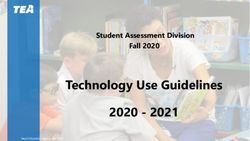 Technology Use Guidelines 2020 2021 - Student Assessment Division Fall 2020 - Texas Education Agency Fall 2020 - Texas Education ...