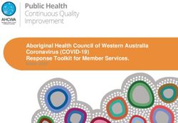 Aboriginal Health Council of Western Australia Coronavirus (COVID-19) Response Toolkit for Member Services - March 2020