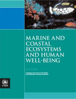 MARINE AND COASTAL ECOSYSTEMS AND HUMAN WELL-BEING - Synthesis A synthesis report based on the findings of the Millennium Ecosystem Assessment