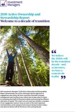 2019 Active Ownership and Stewardship Report Welcome to a decade of transition