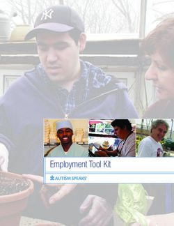 Employment Tool Kit - Autism Speaks