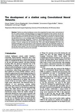 The development of a chatbot using Convolutional Neural Networks