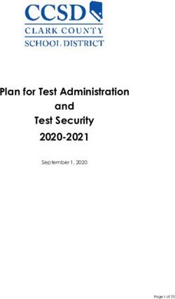 Plan for Test Administration and Test Security 2020-2021
