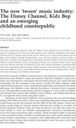 The new 'tween' music industry: The Disney Channel, Kidz Bop and an emerging childhood counterpublic