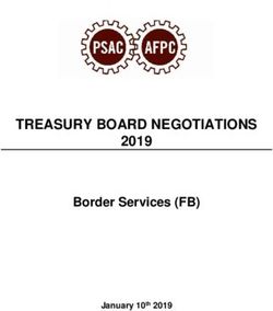 TREASURY BOARD NEGOTIATIONS - 2019 Border Services (FB) January 10th 2019 - Public Service Alliance of Canada