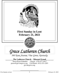 Grace Lutheran Church - First Sunday in Lent February 21, 2021