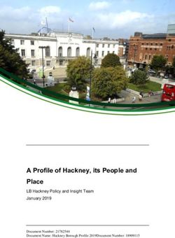 A Profile of Hackney, its People and Place - LB Hackney Policy and Insight Team January 2019 - Hackney Council
