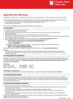 Application for Admission - Charles Sturt University