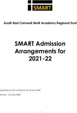 SMART Admission Arrangements for 2021-22 - South East Cornwall Multi Academy Regional Trust - Cornwall Council