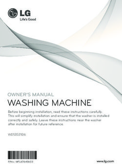 WASHING MACHINE OWNER'S MANUAL