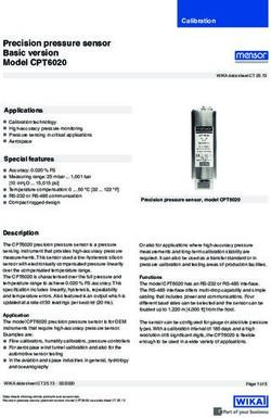 Precision pressure sensor Basic version Model CPT6020 - WIKA