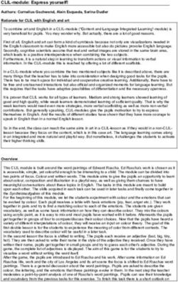 CLIL-module: Express yourself! - Zebis