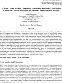 "It Wasn't Made for Him": Examining Female-Led Superhero Films Wonder - Journals