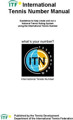 International Tennis Number Manual - Published by the Tennis Development Department of the International Tennis Federation