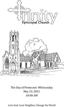 The Day of Pentecost: Whitsunday May 23, 2021 - 10:00 AM Love God, Love Neighbor, Change the World - Trinity Episcopal Church, Covington KY