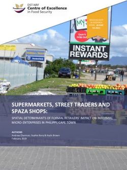 SUPERMARKETS, STREET TRADERS AND SPAZA SHOPS: Centre of ...