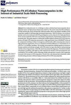 High Performance PA 6/Cellulose Nanocomposites in the Interest of Industrial Scale Melt Processing - MDPI