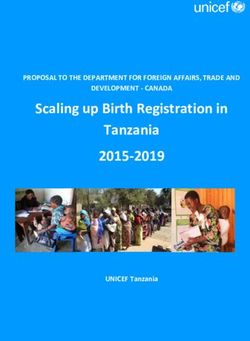 Scaling up Birth Registration in Tanzania 2015-2019 - PROPOSAL TO THE DEPARTMENT FOR FOREIGN AFFAIRS, TRADE AND DEVELOPMENT - CANADA - UNICEF ...
