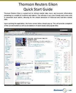 Thomson Reuters Eikon Quick Start Guide