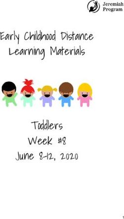 Early Childhood Distance Learning Materials - Toddlers Week #8 June 8-12, 2020