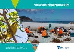 Volunteering Naturally - UNDERSTANDING VICTORIA'S ENVIRONMENTAL VOLUNTEERS 2019