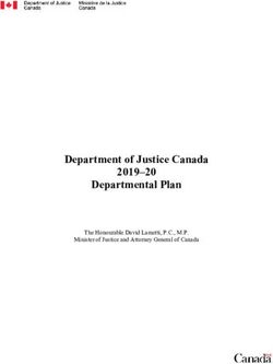 Department of Justice Canada 2019-20 Departmental Plan - The Honourable David Lametti, P.C., M.P. Minister of Justice and Attorney General of Canada