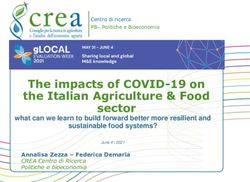 The impacts of COVID-19 on the Italian Agriculture & Food sector