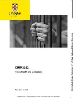 CRIM3022 Public Health and Corrections - Term One // 2021 - Arts, Design & Architecture