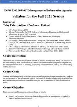 Syllabus for the Fall 2021 Session - INFO 5300.003/.007 Management of Information Agencies