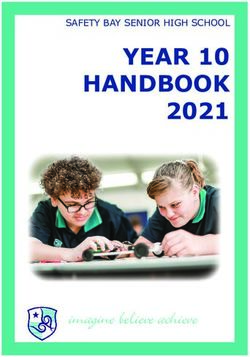 YEAR 10 HANDBOOK 2021 - SAFETY BAY SENIOR HIGH SCHOOL