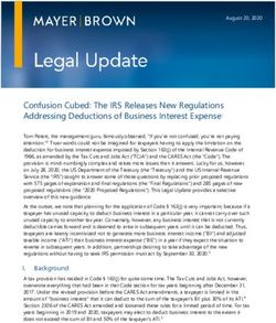 Confusion Cubed: The IRS Releases New Regulations Addressing Deductions of Business Interest Expense1
