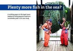 Plenty more fish in the sea? - A working paper on the legal issues related to fishing beyond maximum sustainable yield: A UK case study - UWE ...