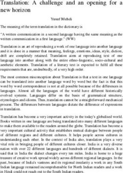 Translation: A challenge and an opening for a new horizon