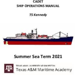 Summer Sea Term 2021 - CADET SHIP OPERATIONS MANUAL TS Kennedy - Texas A&M University at Galveston