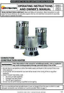 OPERATING INSTRUCTIONS AND OWNER'S MANUAL - Mr. Heater