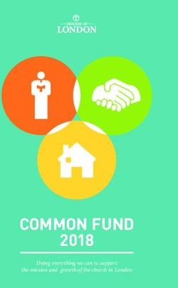 COMMON FUND 2018 Doing everything we can to support the mission and growth of the church in London - St John's Notting Hill
