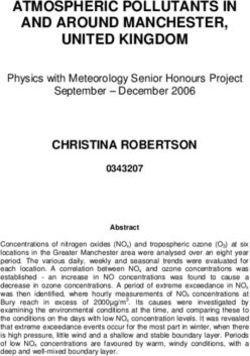 ATMOSPHERIC POLLUTANTS IN AND AROUND MANCHESTER, UNITED KINGDOM