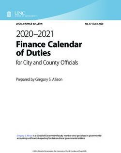 2020-2021 Finance Calendar of Duties for City and County Officials - UNC School of ...