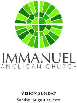 VISION SUNDAY Sunday, August 22, 2021 - Immanuel ...