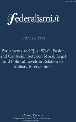 Parliaments and "Just War". Fusion and Confusion between Moral, Legal and Political Levels in Relation to Military Interventions - di Marco ...