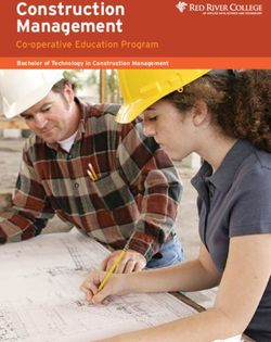 Construction Management - Co-operative Education Program Bachelor of Technology in Construction Management - Engineers Geoscientists Manitoba