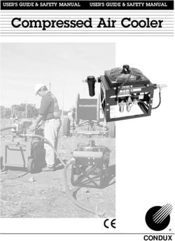 Compressed Air Cooler - USER'S GUIDE & SAFETY MANUAL